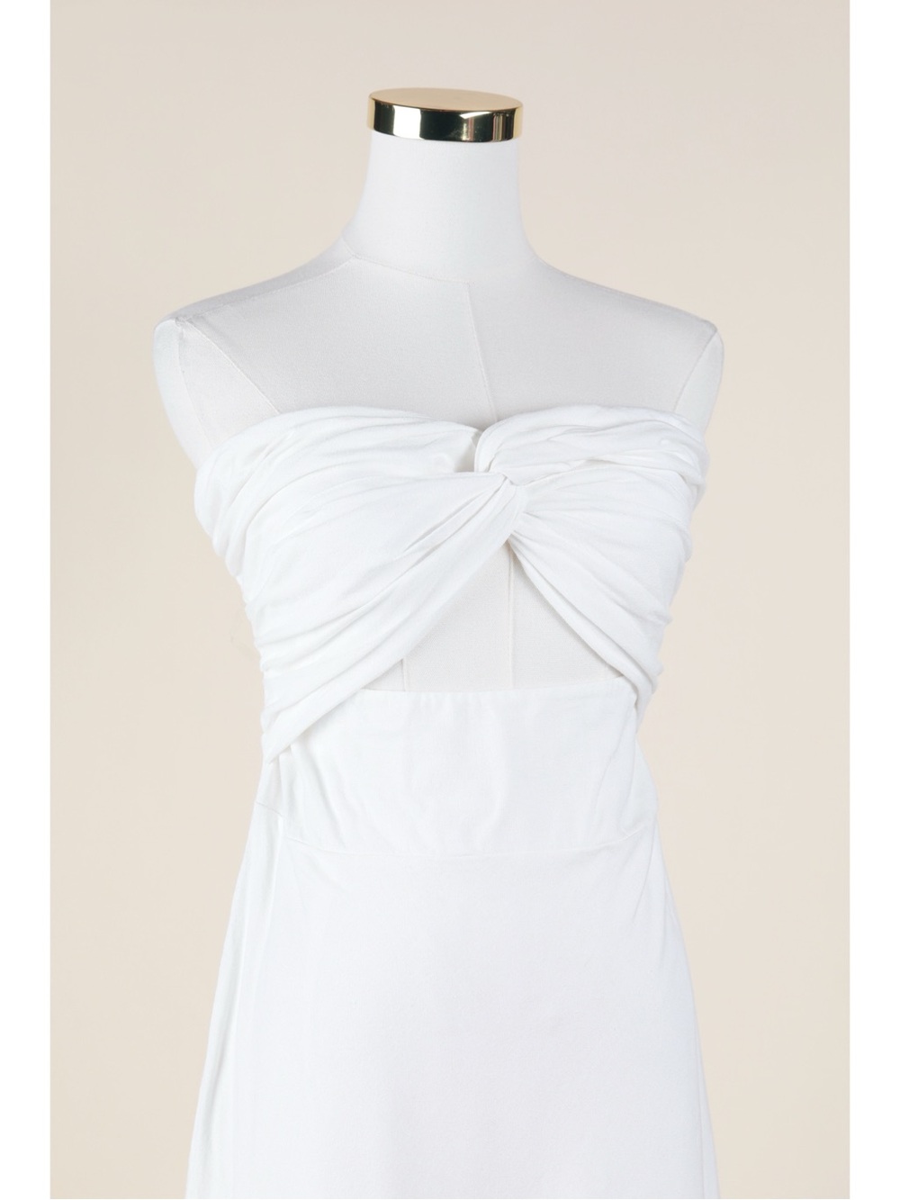 Petal & Pup White Strapless Twist Front Midi Dress - Picture 2 of 5